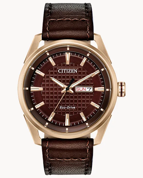 Citizen CTO Eco-Drive Rose Gold Brown Dial Stainless Steel Watch Citizen CTO Eco-Drive Rose Gold Brown Dial Stainless Steel Watch
